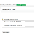 Close Payout setting page